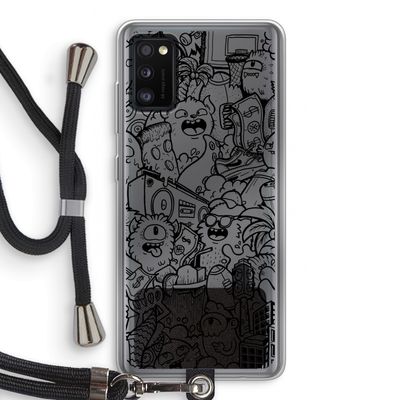 Vexx Black City : Samsung Galaxy A41 Transparant Hoesje met koord