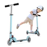 Opvouwbare Step 3 Verstelbaar Stuur 2 LED Verlichte Wielen Aluminium Frame voor Kinderen van 4 tot 13 Jaar Blauw