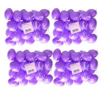 Hobby knutsel eieren - 100x - 6 cm - paars - kunststof - decoratie paaseieren