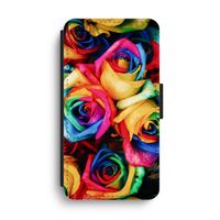 Neon bloemen: iPhone XS Max Flip Hoesje