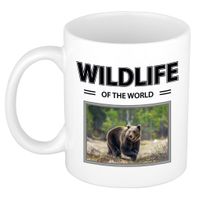 Beer mok met dieren foto wildlife of the world - thumbnail