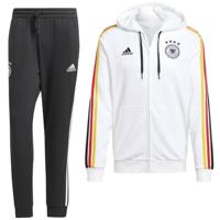 adidas Duitsland DNA Trainingspak Full-Zip Hooded 2024-2026 Wit Zwart - thumbnail