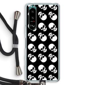 Musketon Skulls: Sony Xperia 5 III Transparant Hoesje met koord