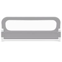 Opvouwbaar Bedhekje voor Peuters Verstelbaar Babybedhekje met Afneembare Oxford-Stofbekleding en Stevig U-vormig Frame Valbeveiliging met Y-vormig Gordelsysteem en Gesp-L-Grijs