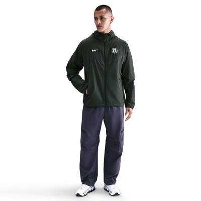 Nike Chelsea Tech Windrunner Jack Woven 2025-2026 Donkergroen Antraciet