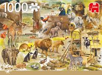 Premium Collection Rien Poortvliet, Bouw van de ark van Noach 1000 stukjes - thumbnail