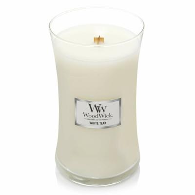 Geurkaars Woodwick Core Large White Teak 609 g