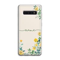 Gele bloemen: Samsung Galaxy S10 4G Transparant Hoesje
