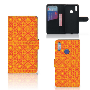 Huawei Y7 (2019) Telefoon Hoesje Batik Oranje