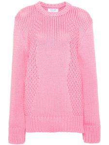 Marine Serre pull en maille épaisse à col rond - Rose