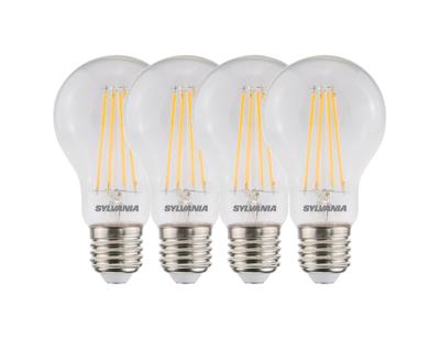 Sylvania Ledlamp - e27 - 806 lm - bol - helder - filament - 4 stuks