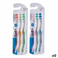 Tandenborstel Geel Blauw Rood Groen Roze (12 Stuks) - thumbnail