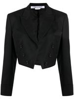 Comme Des Garçons Comme Des Garçons blazer crop à boutonnière croisée - Noir