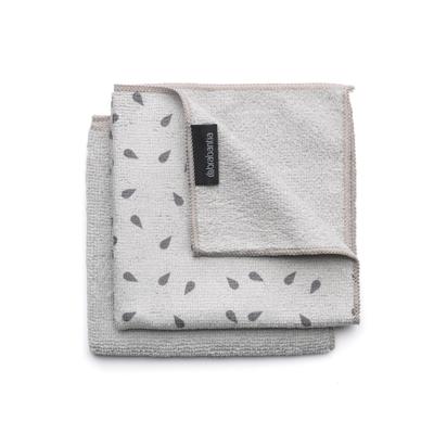Brabantia microvezeldoekjes 30 x 30 cm licht grijs 2 stuks