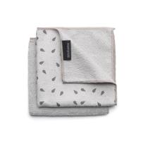 Brabantia microvezeldoekjes 30 x 30 cm licht grijs 2 stuks