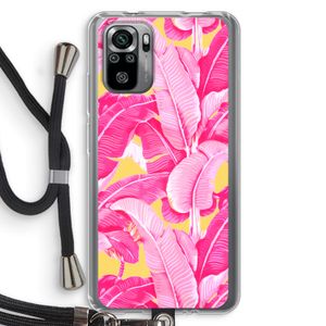 Pink Banana: Xiaomi Redmi Note 10S Transparant Hoesje met koord