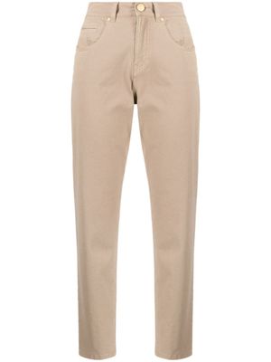 Lorena Antoniazzi jean droit à taille mi-haute - Marron
