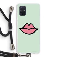 Kusje: Samsung Galaxy A71 Transparant Hoesje met koord Kusje: Samsung Galaxy A71 Transparant Hoesje met koord