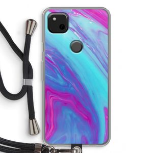 Zweverige regenboog: Pixel 4a Transparant Hoesje met koord