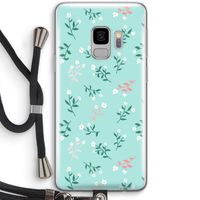 Small white flowers: Samsung Galaxy S9 Transparant Hoesje met koord