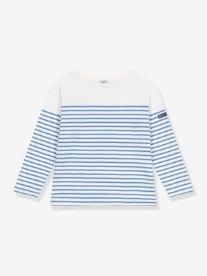 Marinière kind in katoen PETIT BATEAU blauw