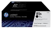 HP toner 85A, 1 600 pagina&apos;s, OEM CE285AD, zwart, duopack