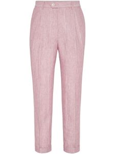 Brunello Cucinelli pantalon chino à coupe fuselée - Rose