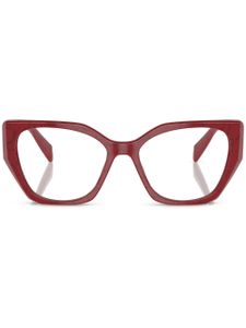 Prada Eyewear lunettes de vue à monture oversize - Rouge