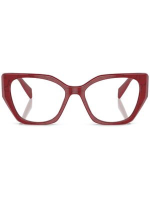 Prada Eyewear lunettes de vue à monture oversize - Rouge
