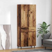 Hoge kast Oud Hout 69,5 x 34 x 180 cm Geengineerd Hout en Glas