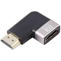 SpeaKa Professional SP-11302004 HDMI Adapter [1x HDMI-stekker - 1x HDMI-bus] Zwart, Zilver UHD 8K @ 60 Hz, UHD 4K @ 120 Hz 90° haaks naar rechts