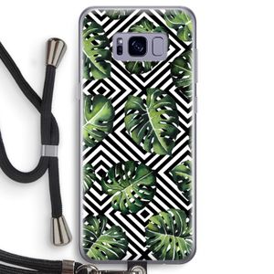 Geometrische jungle: Samsung Galaxy S8 Transparant Hoesje met koord