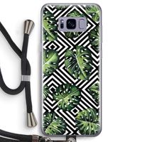 Geometrische jungle: Samsung Galaxy S8 Transparant Hoesje met koord