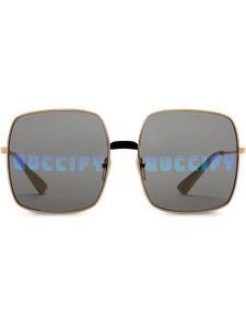 Gucci Eyewear rectangular-frame sunglasses - Or