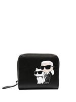 Karl Lagerfeld porte-monnaie Ikonik Karl en cuir - Noir - thumbnail