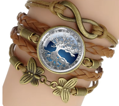 Keltische Gouden Levensboom Armband Bruin - Sieraden - Spiritueelboek.nl