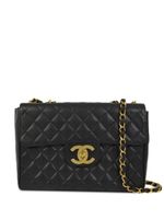 CHANEL Pre-Owned sac porté épaule Jumbo Classic Flap (années 1990-2000) - Noir - thumbnail