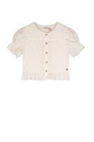 NoNo Zomer blouse meisjes Ivoor wit - korte mouw - embroidery - Tylia