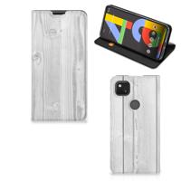 Google Pixel 4a Book | Wallet Case | White Wood
