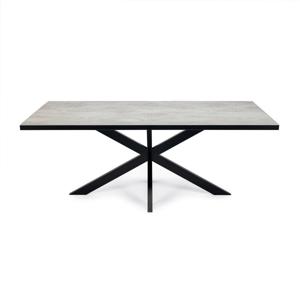 Stalux Eettafel 'Gijs' 200 x 100cm, kleur zwart / beton