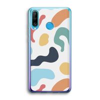 Memphis Shapes Blue: Huawei P30 Lite Transparant Hoesje