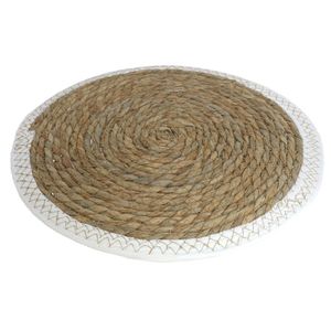 Pannen onderzetter van zeegras rond 34 x 34 cm   -