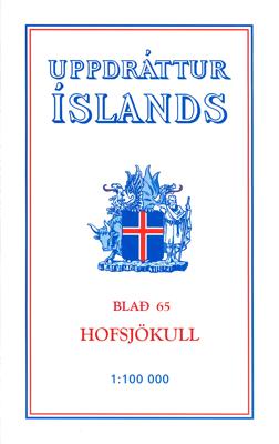 Wandelkaart - Topografische kaart 65 Atlaskort Hofsjokull | Ferdakort