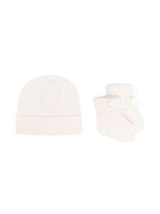 POLO RALPH LAUREN KIDS lot de bonnets en maille torsadée - Blanc