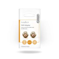 Nedis SMA-Adapter | SMA Male Omgekeerde Polariteit | SMA Male | 50 Ohm |2 Stuks | 1 stuks - CSGP02110GD CSGP02110GD - thumbnail