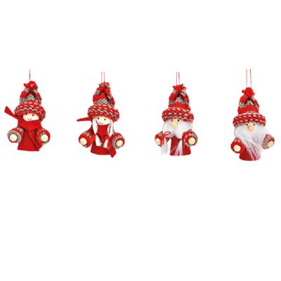 G. Wurm Kersthangers - 4x - kerstmannetjes - 8 cm G. Wurm Kersthangers - 4x - kerstmannetjes - 8 cm