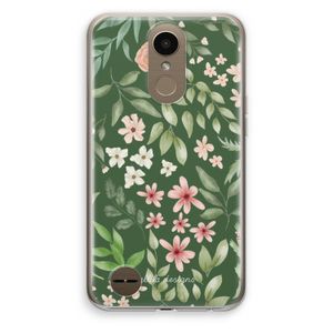 Botanical green sweet flower heaven: LG K10 (2017) Transparant Hoesje