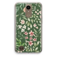 Botanical green sweet flower heaven: LG K10 (2017) Transparant Hoesje