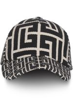 Balmain casquette à motif monogrammé - Noir