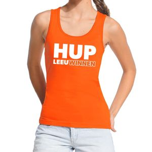 Nederlands elftal supporter tanktop / mouwloos shirt Hup LeeuWinnen oranje voor dames XL  -